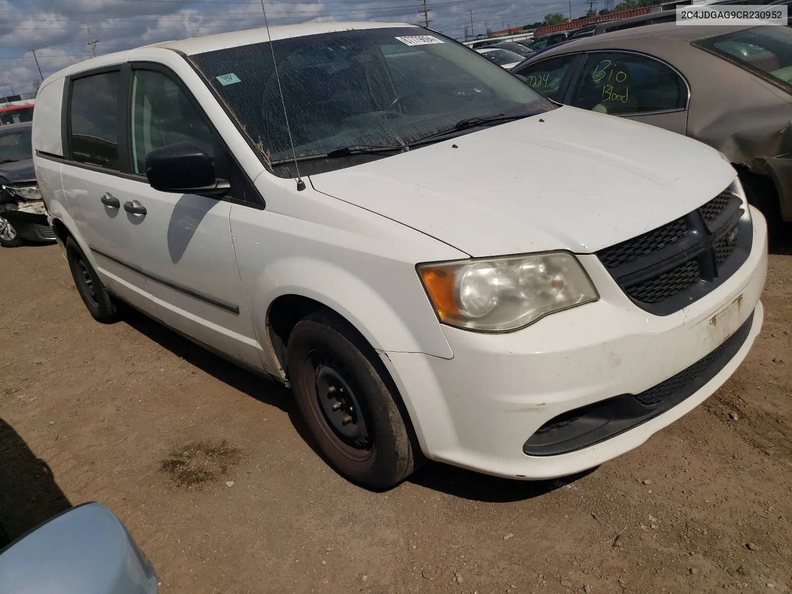 2012 Dodge Ram Van VIN: 2C4JDGAG9CR230952 Lot: 67779694