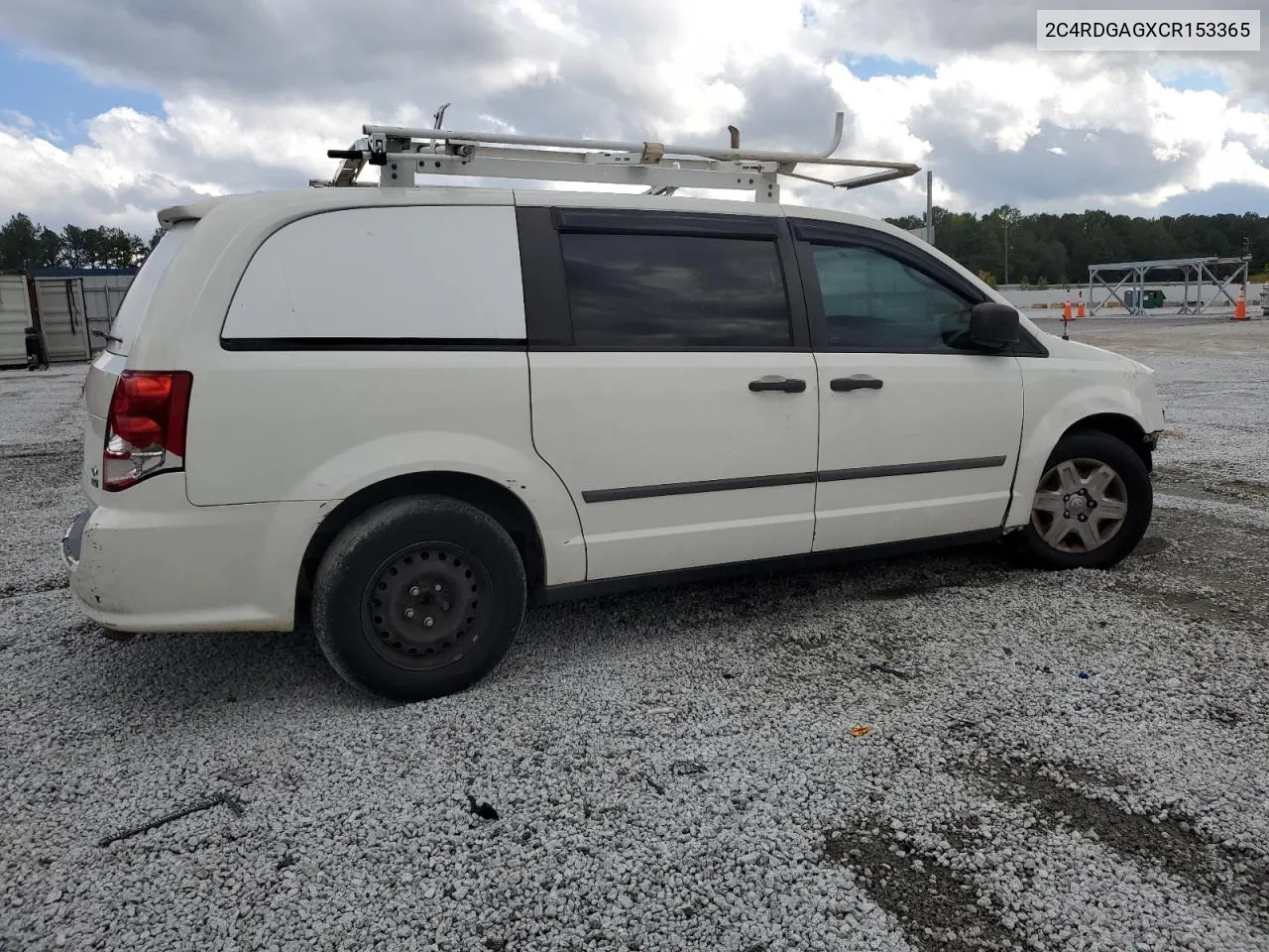 2012 Dodge Ram Van VIN: 2C4RDGAGXCR153365 Lot: 72135354