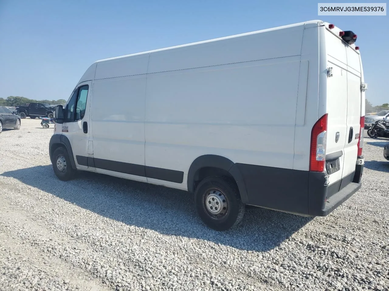 2021 Ram Promaster 3500 3500 High VIN: 3C6MRVJG3ME539376 Lot: 73934004