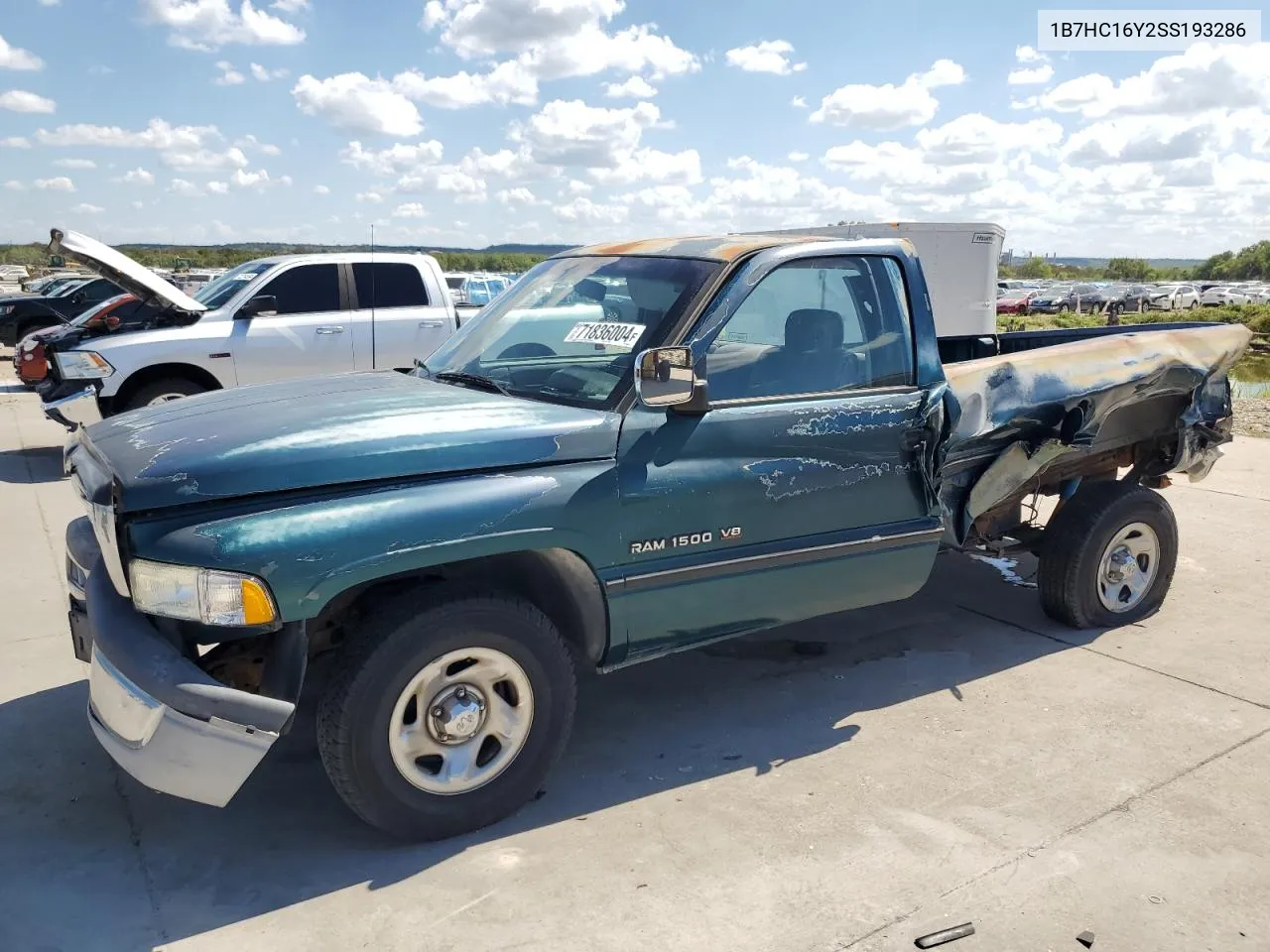 1995 Dodge Ram 1500 VIN: 1B7HC16Y2SS193286 Lot: 71836004