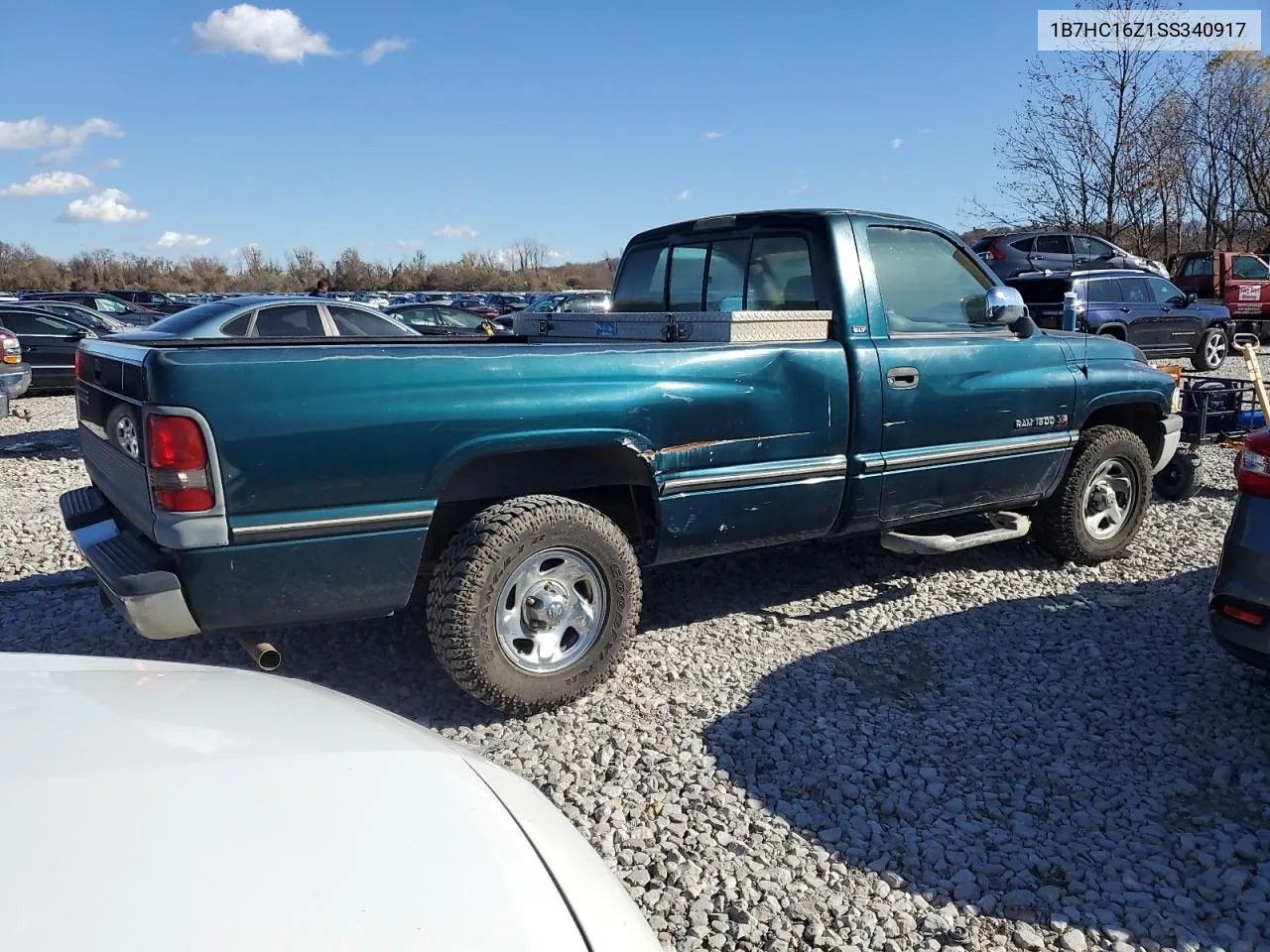 1995 Dodge Ram 1500 VIN: 1B7HC16Z1SS340917 Lot: 81422944