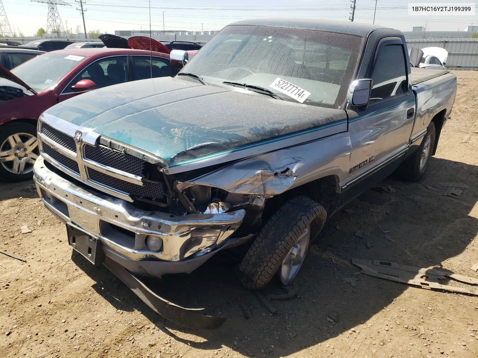 1996 Dodge Ram 1500 VIN: 1B7HC16Y2TJ199399 Lot: 52277714