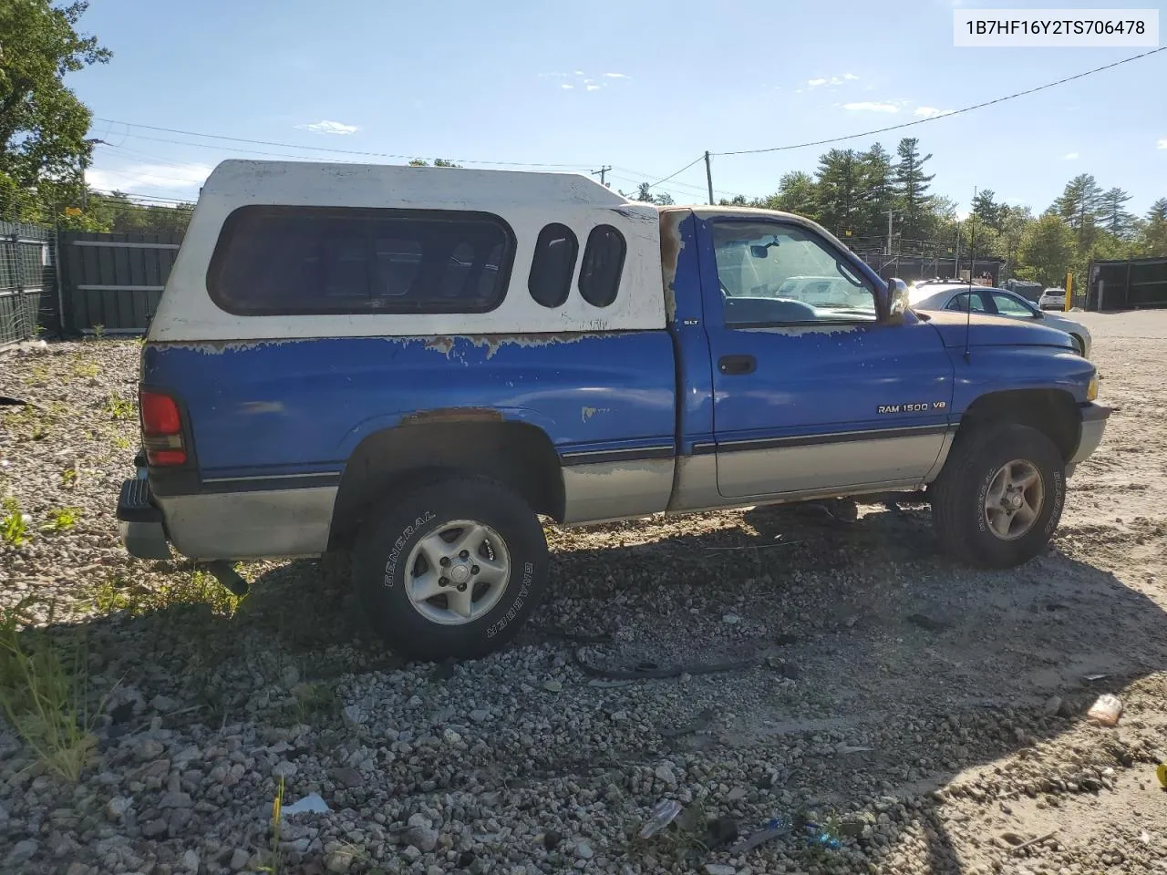 1996 Dodge Ram 1500 VIN: 1B7HF16Y2TS706478 Lot: 69255414