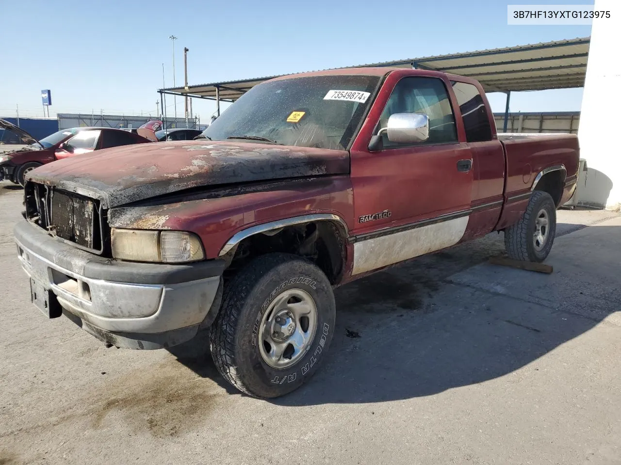 1996 Dodge Ram 1500 VIN: 3B7HF13YXTG123975 Lot: 73549874