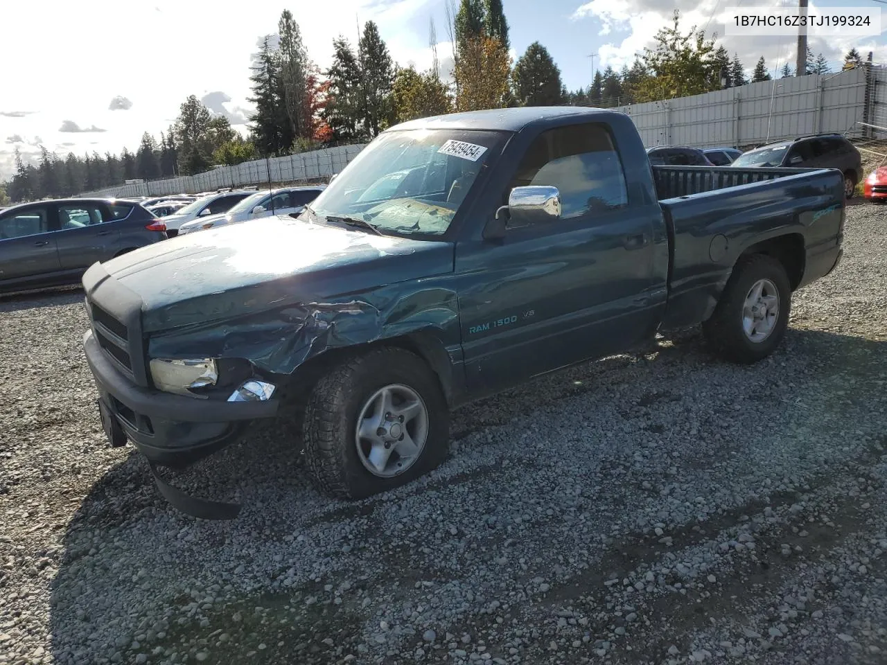 1996 Dodge Ram 1500 VIN: 1B7HC16Z3TJ199324 Lot: 75459454