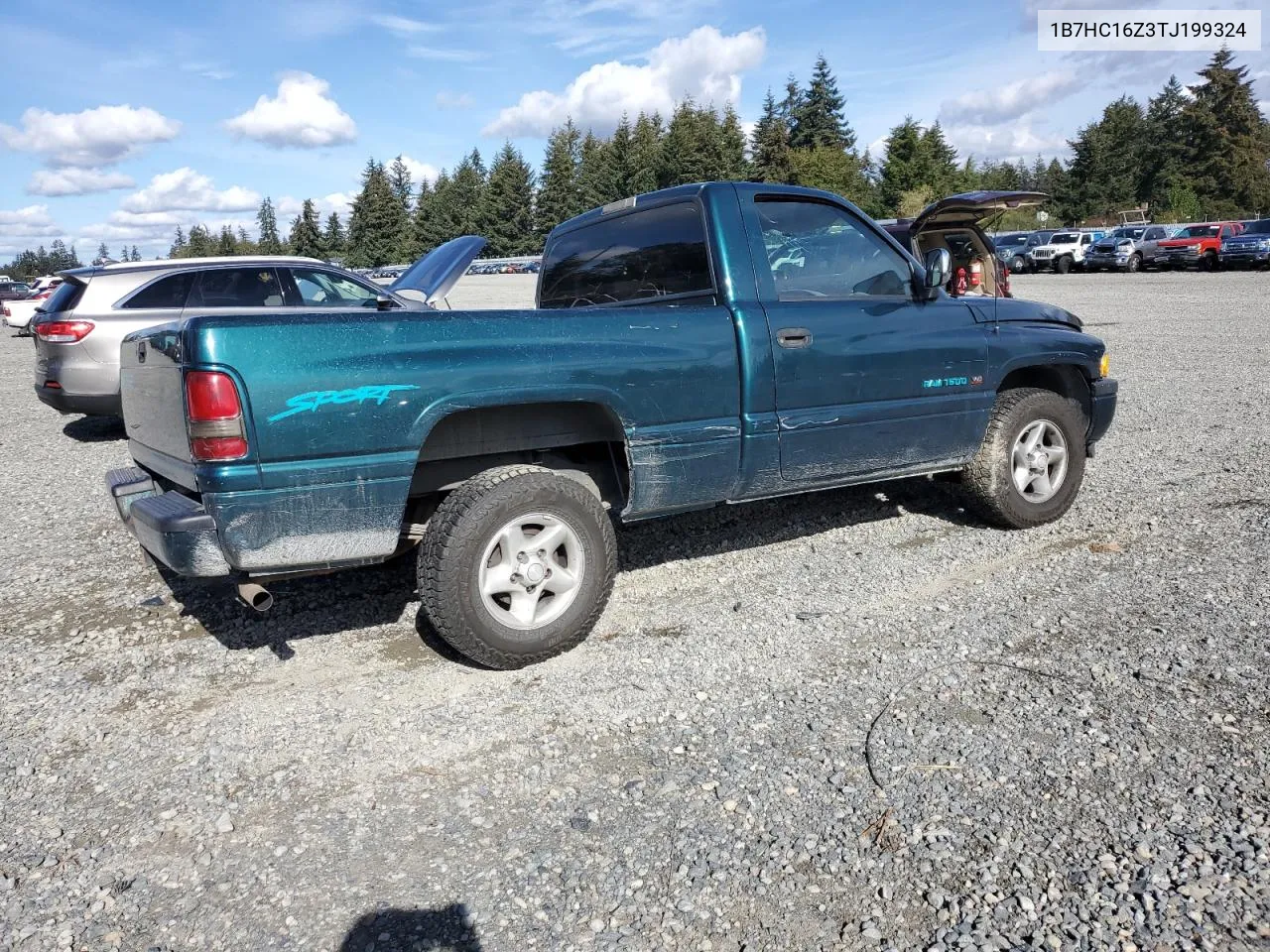 1996 Dodge Ram 1500 VIN: 1B7HC16Z3TJ199324 Lot: 75459454