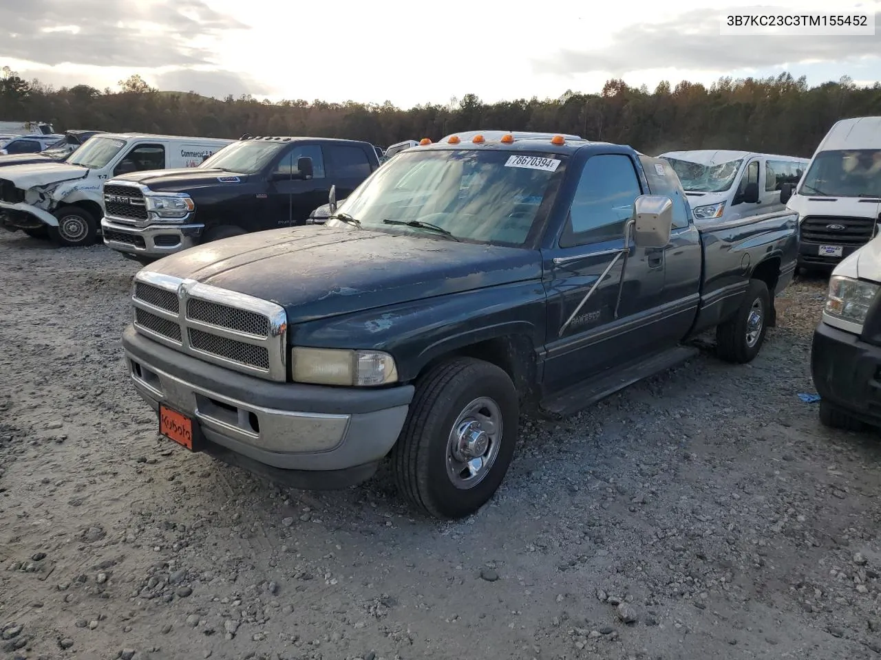 1996 Dodge Ram 2500 VIN: 3B7KC23C3TM155452 Lot: 78670394