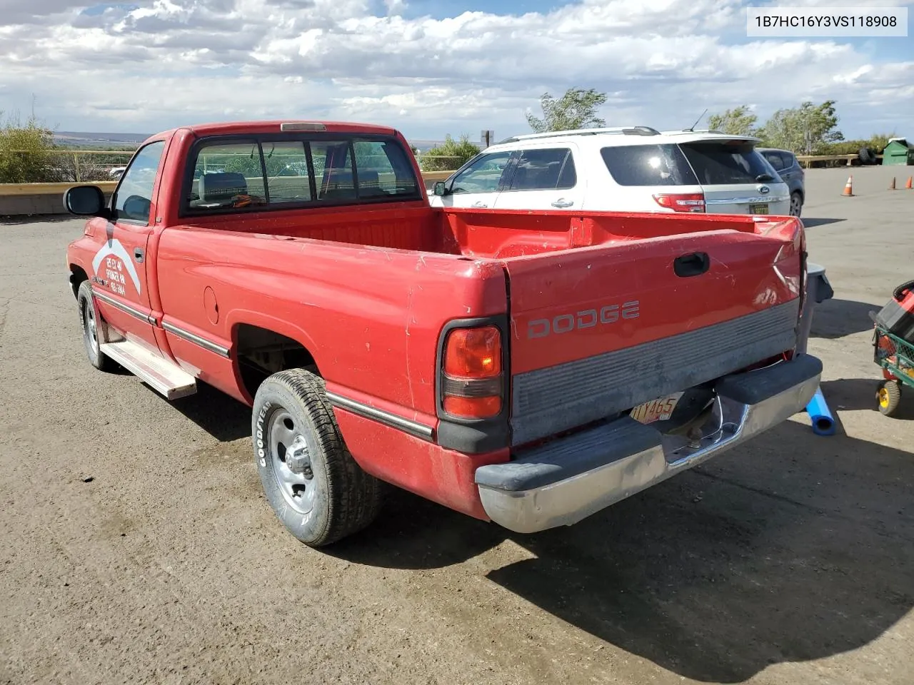 1997 Dodge Ram 1500 VIN: 1B7HC16Y3VS118908 Lot: 72258754