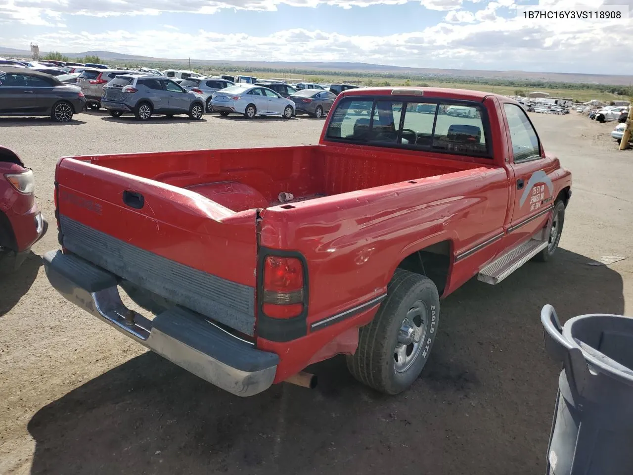 1997 Dodge Ram 1500 VIN: 1B7HC16Y3VS118908 Lot: 72258754