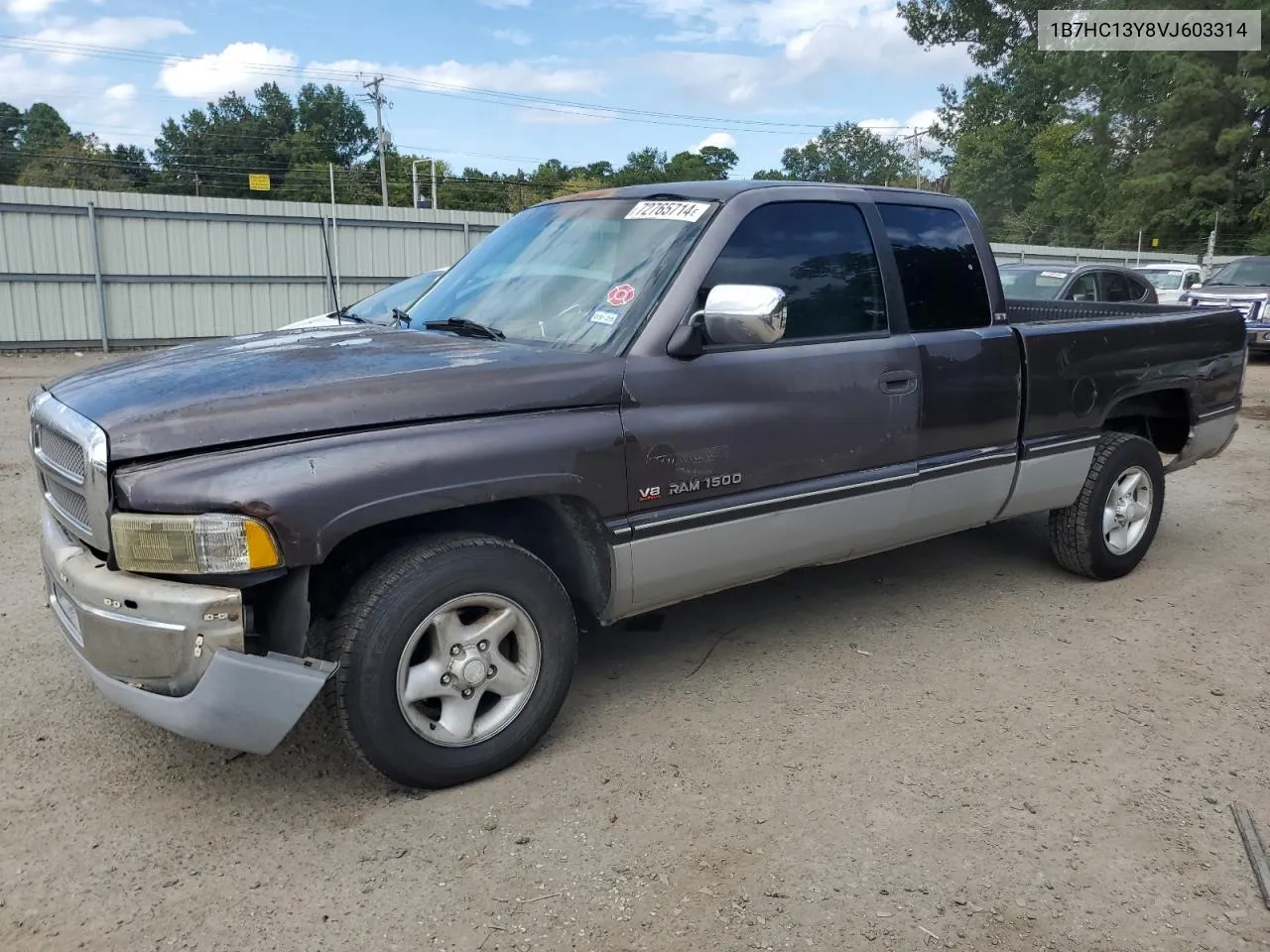 1997 Dodge Ram 1500 VIN: 1B7HC13Y8VJ603314 Lot: 72765714