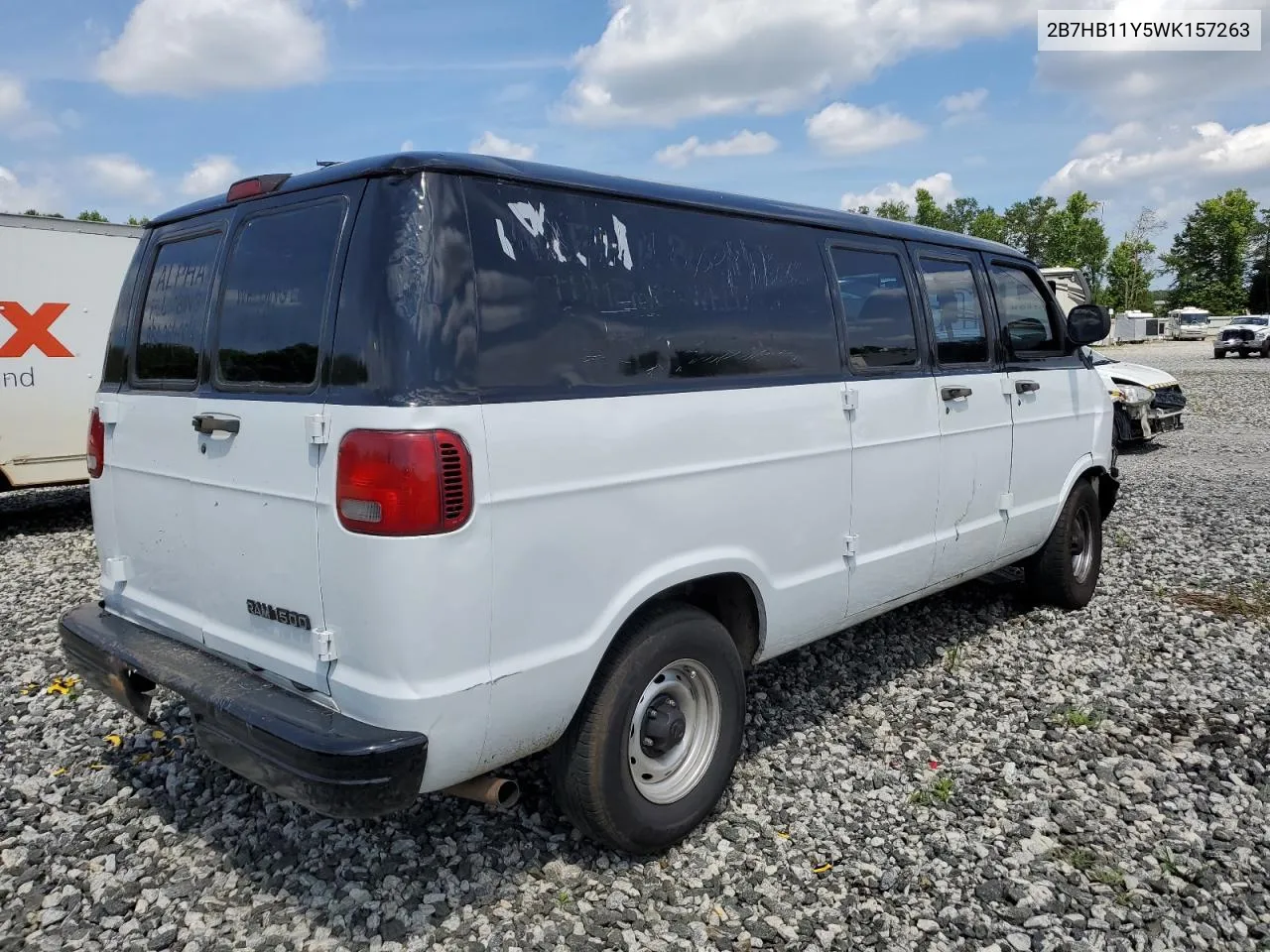 1998 Dodge Ram Van B1500 VIN: 2B7HB11Y5WK157263 Lot: 60800124