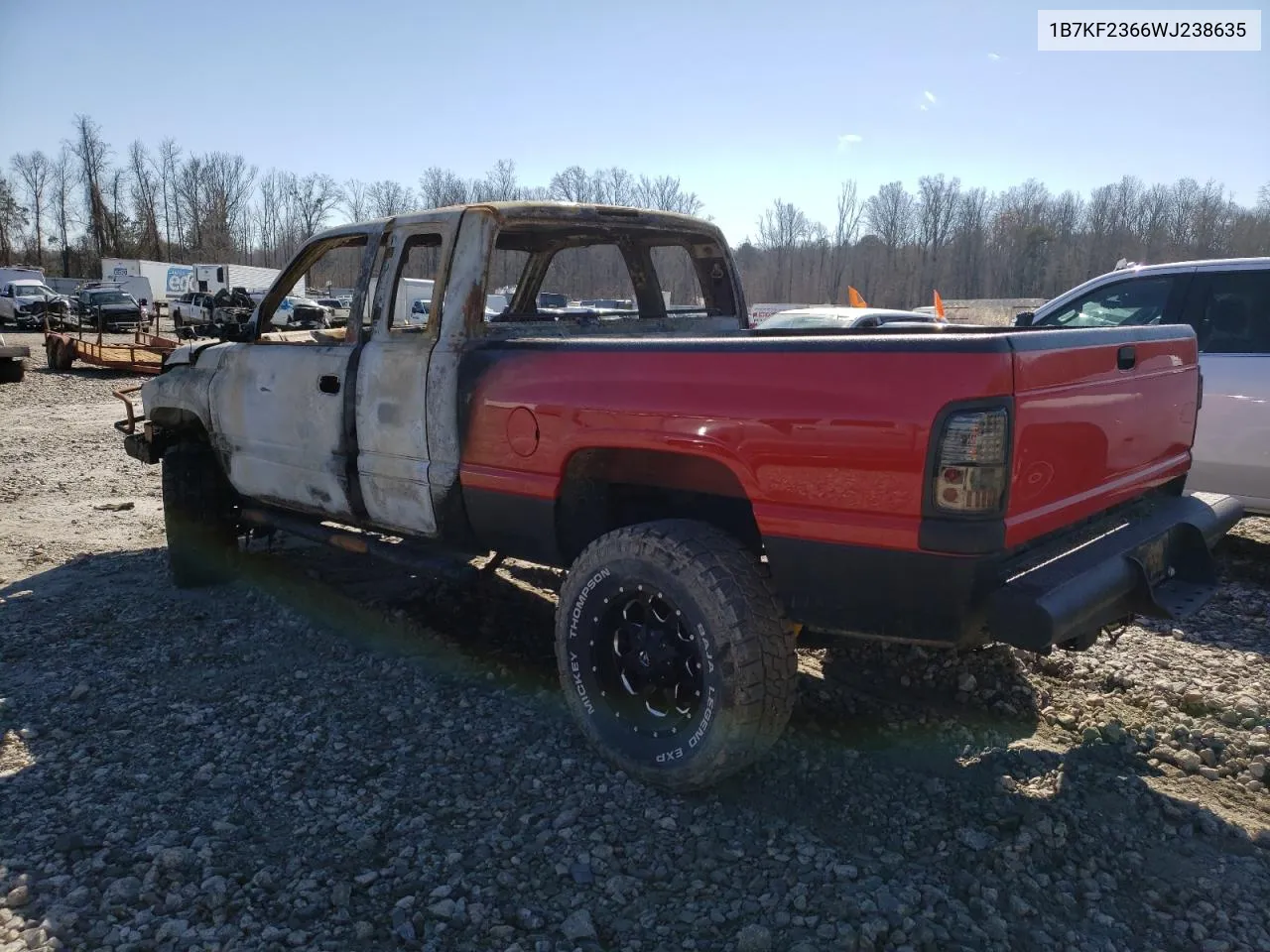 1998 Dodge Ram 2500 VIN: 1B7KF2366WJ238635 Lot: 62394684