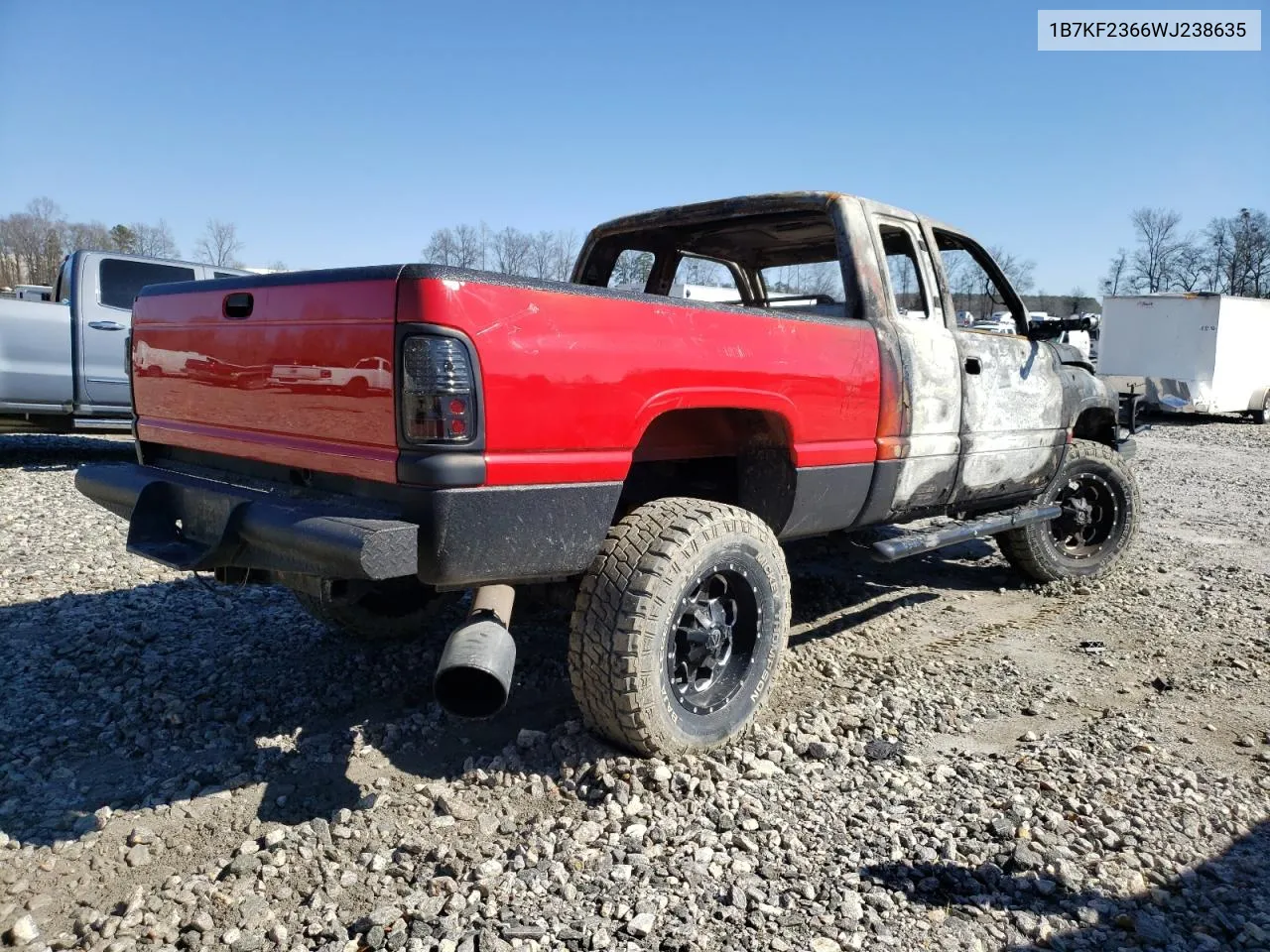 1998 Dodge Ram 2500 VIN: 1B7KF2366WJ238635 Lot: 62394684