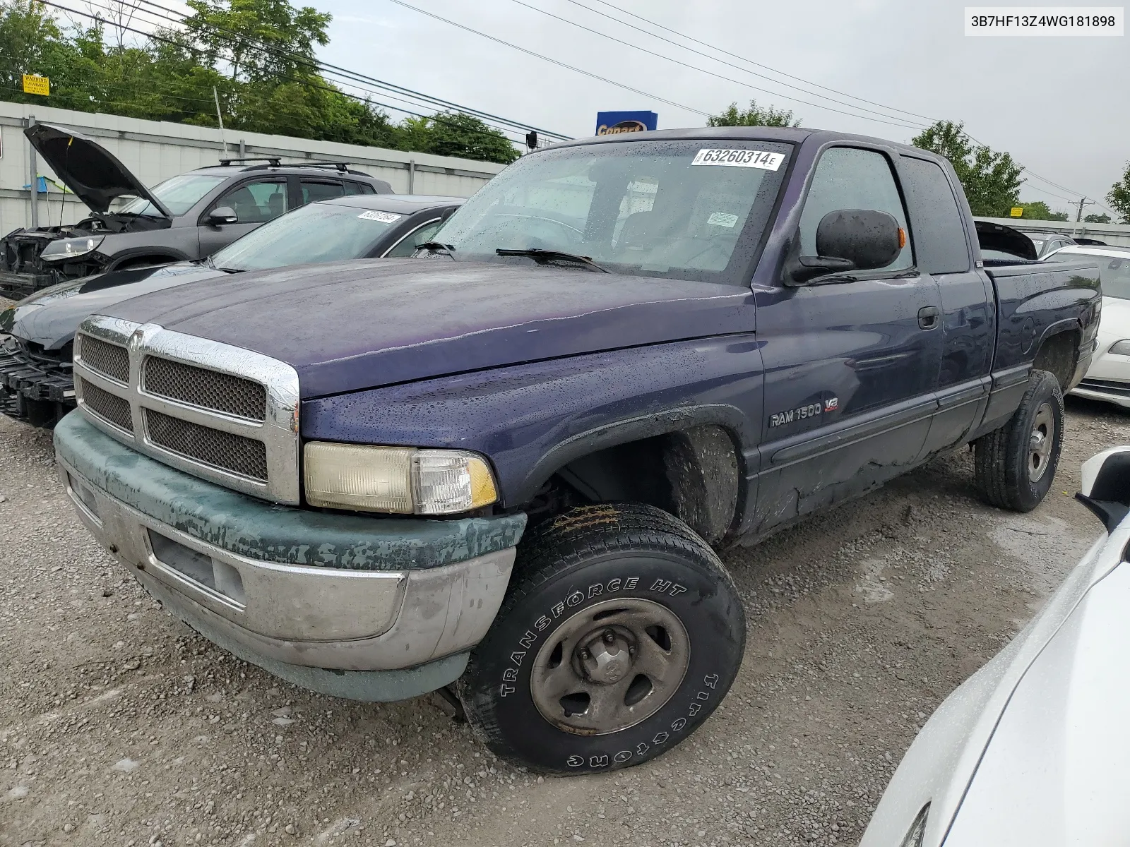 1998 Dodge Ram 1500 VIN: 3B7HF13Z4WG181898 Lot: 63260314