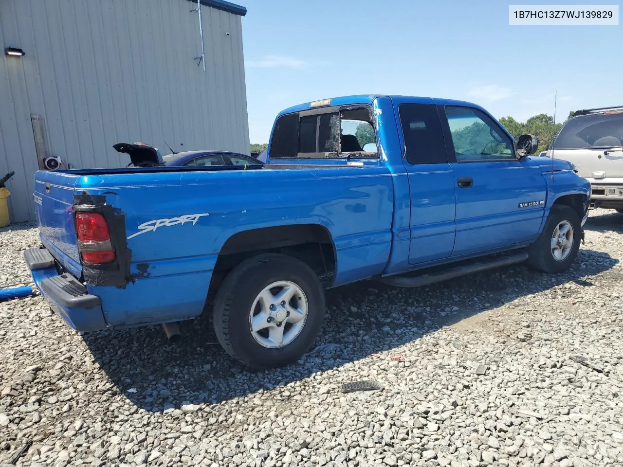 1998 Dodge Ram 1500 VIN: 1B7HC13Z7WJ139829 Lot: 69193324