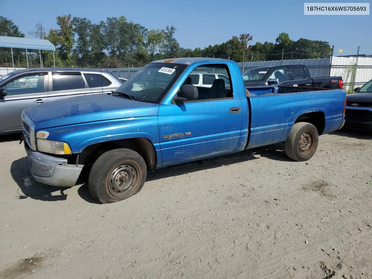 1998 Dodge Ram 1500 VIN: 1B7HC16X6WS705693 Lot: 69197984