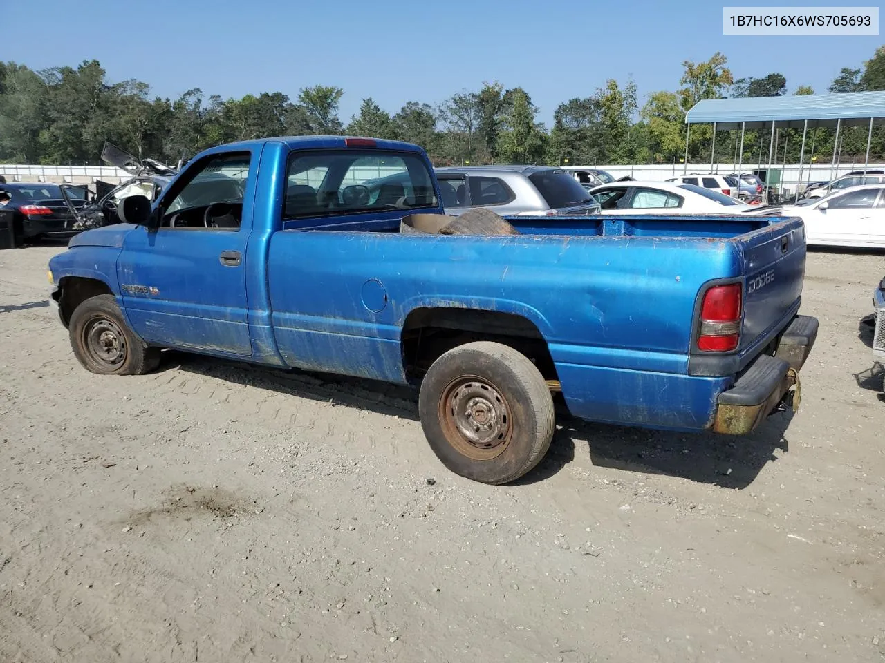 1998 Dodge Ram 1500 VIN: 1B7HC16X6WS705693 Lot: 69197984