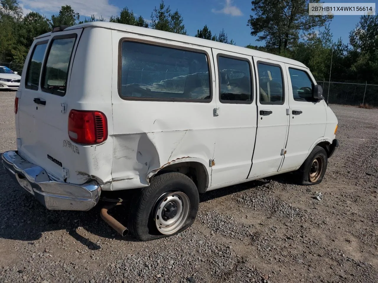 1998 Dodge Ram Van B1500 VIN: 2B7HB11X4WK156614 Lot: 71342094