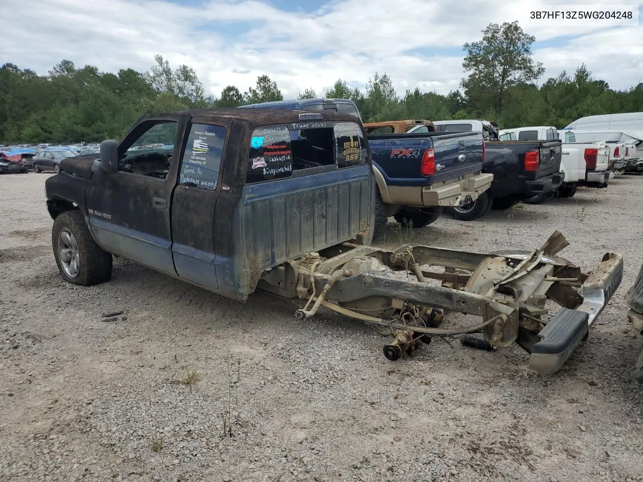 1998 Dodge Ram 1500 VIN: 3B7HF13Z5WG204248 Lot: 71543434