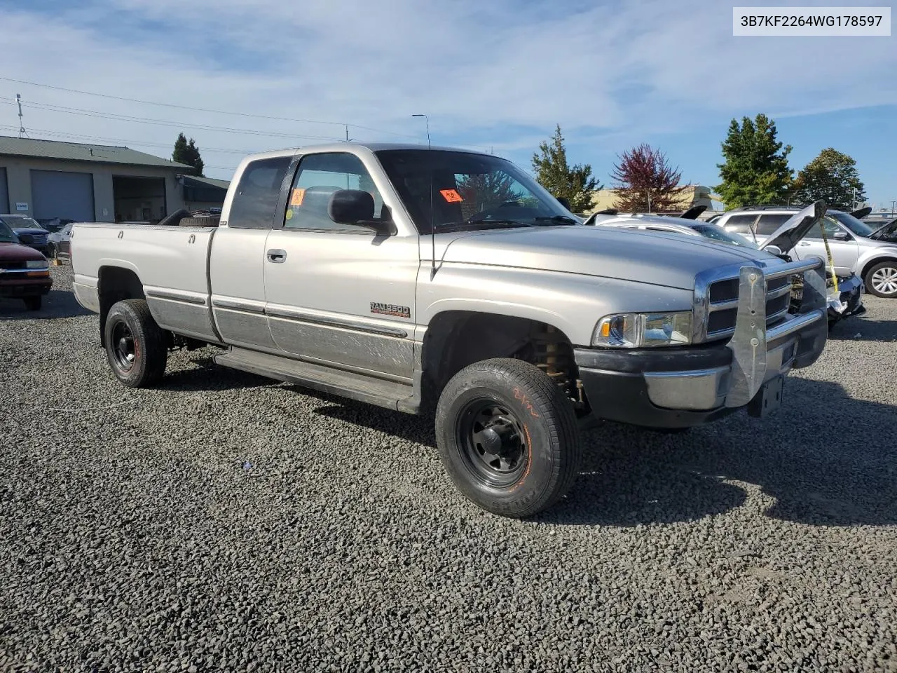 1998 Dodge Ram 2500 VIN: 3B7KF2264WG178597 Lot: 71855324