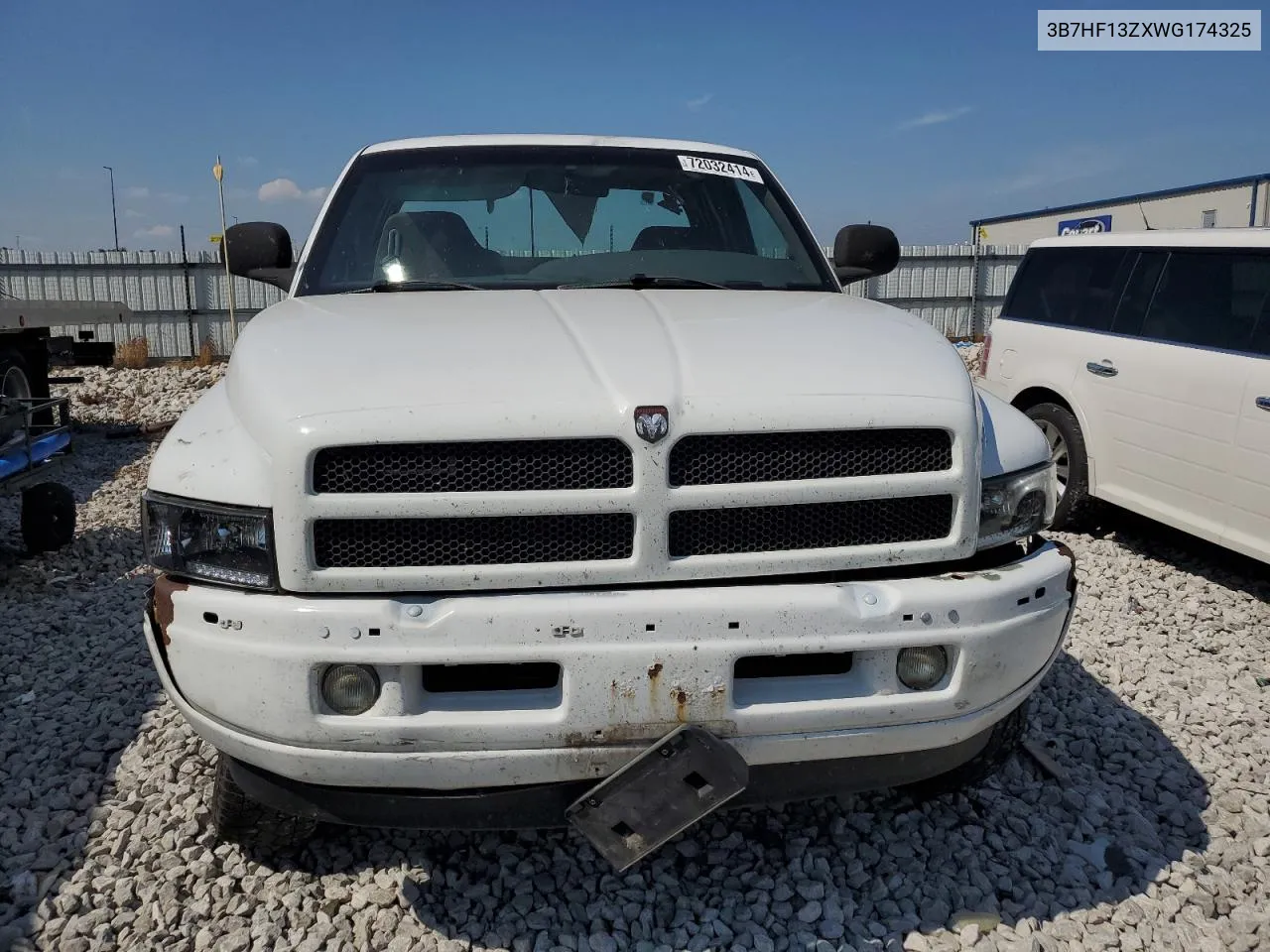 1998 Dodge Ram 1500 VIN: 3B7HF13ZXWG174325 Lot: 72032414