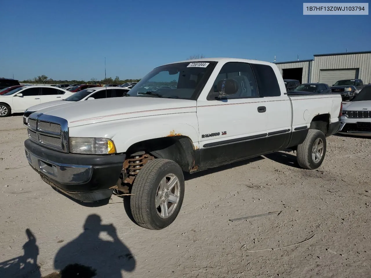 1998 Dodge Ram 1500 VIN: 1B7HF13Z0WJ103794 Lot: 72551044