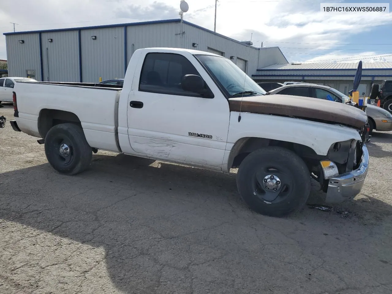 1998 Dodge Ram 1500 VIN: 1B7HC16XXWS506887 Lot: 72804034