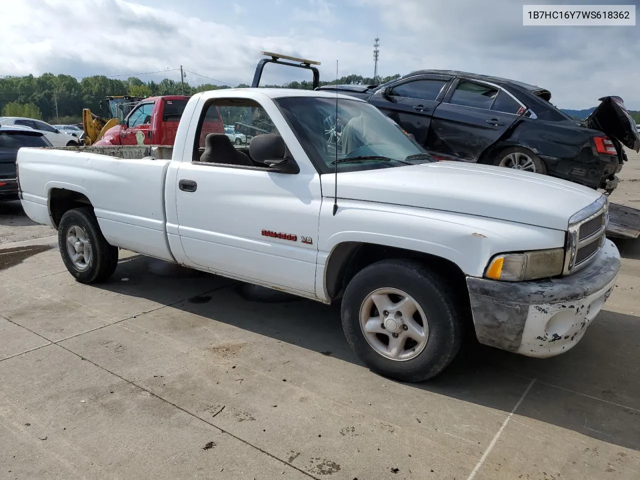 1998 Dodge Ram 1500 VIN: 1B7HC16Y7WS618362 Lot: 72917534