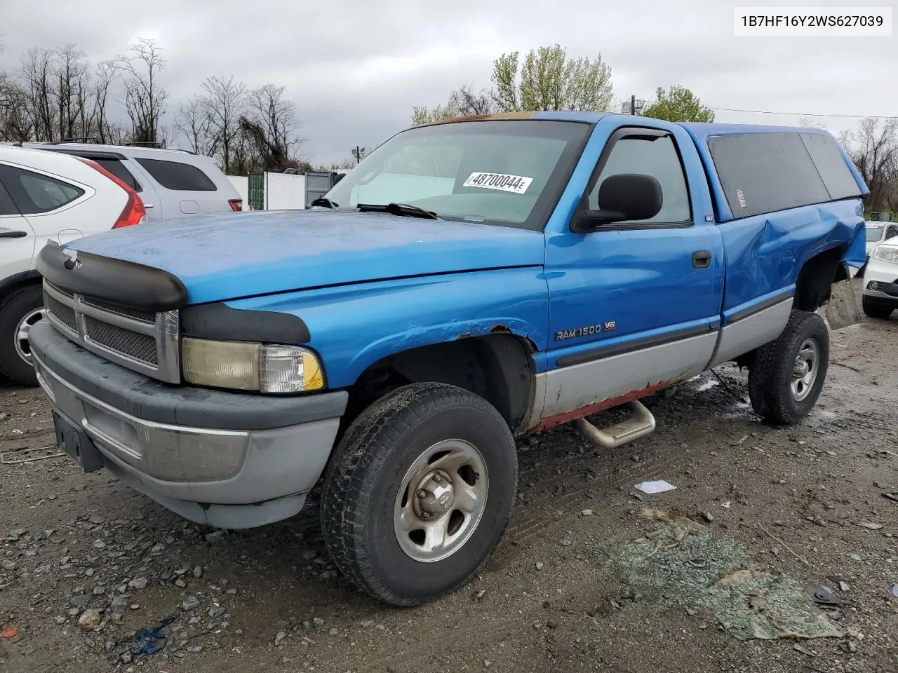 1998 Dodge Ram 1500 VIN: 1B7HF16Y2WS627039 Lot: 73058054