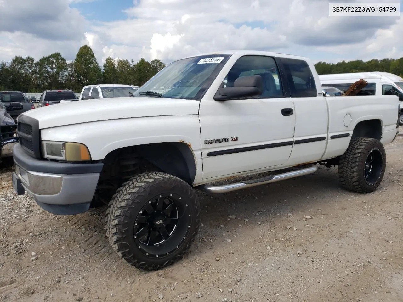 1998 Dodge Ram 2500 VIN: 3B7KF22Z3WG154799 Lot: 74518964