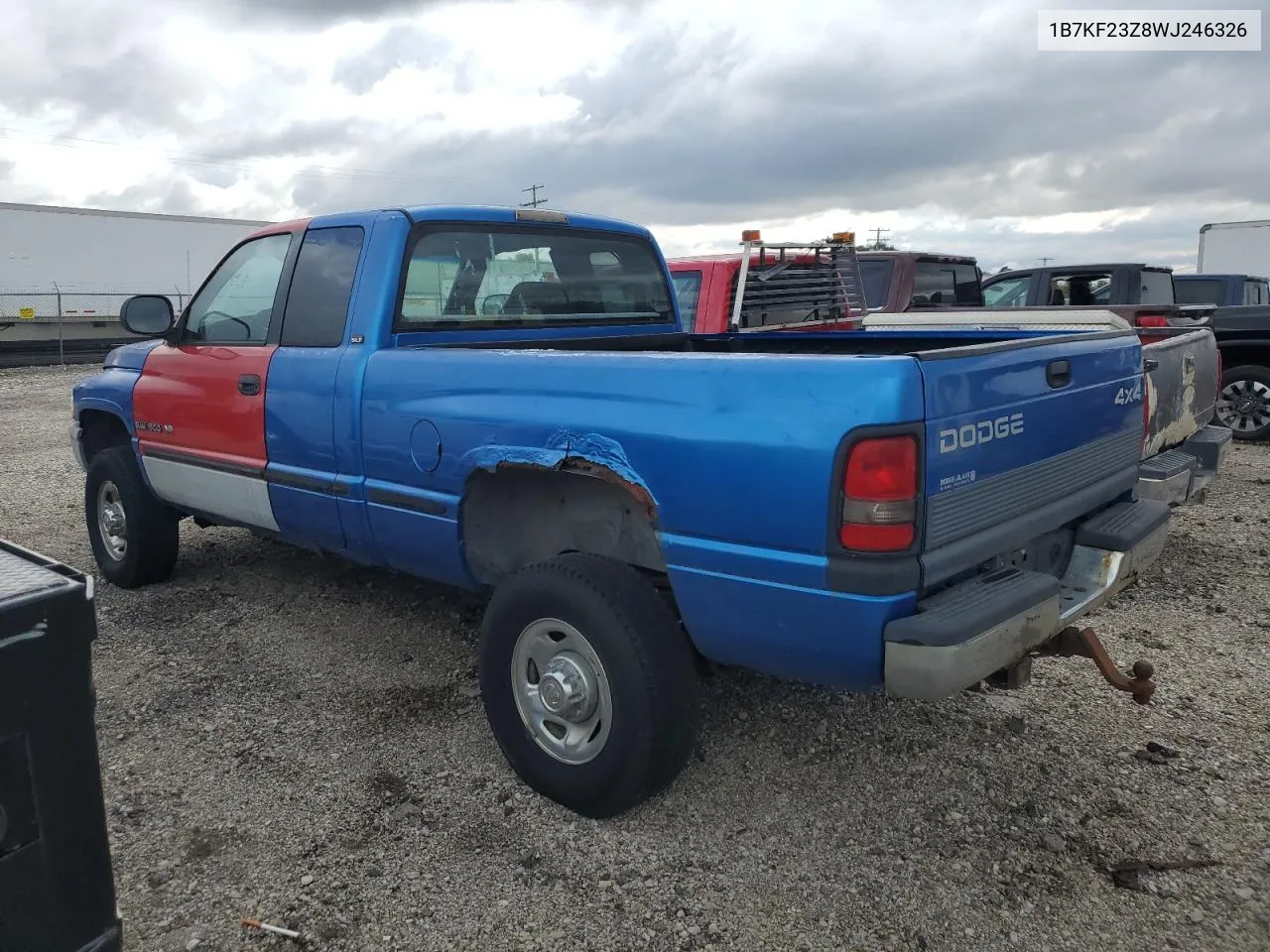 1998 Dodge Ram 2500 VIN: 1B7KF23Z8WJ246326 Lot: 74606374