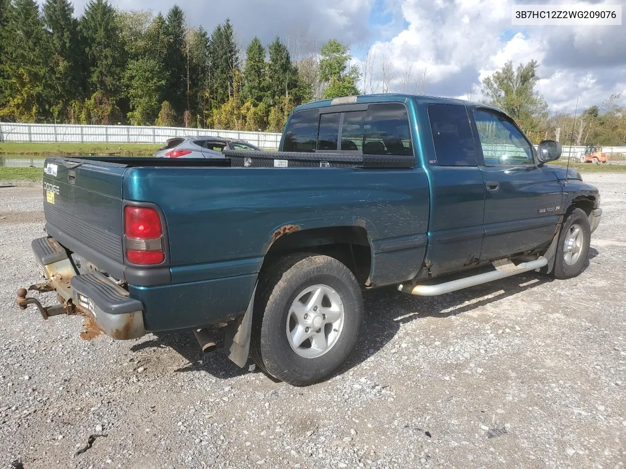 1998 Dodge Ram 1500 VIN: 3B7HC12Z2WG209076 Lot: 74892394