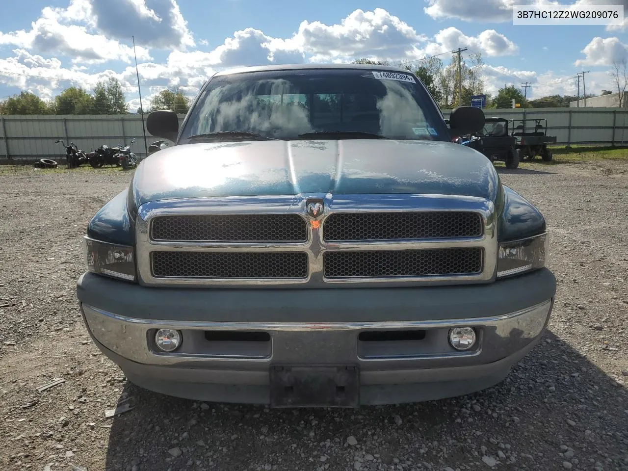 1998 Dodge Ram 1500 VIN: 3B7HC12Z2WG209076 Lot: 74892394