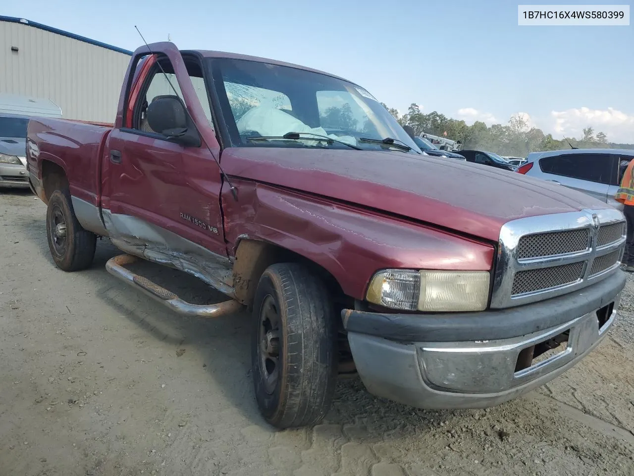 1998 Dodge Ram 1500 VIN: 1B7HC16X4WS580399 Lot: 74987854