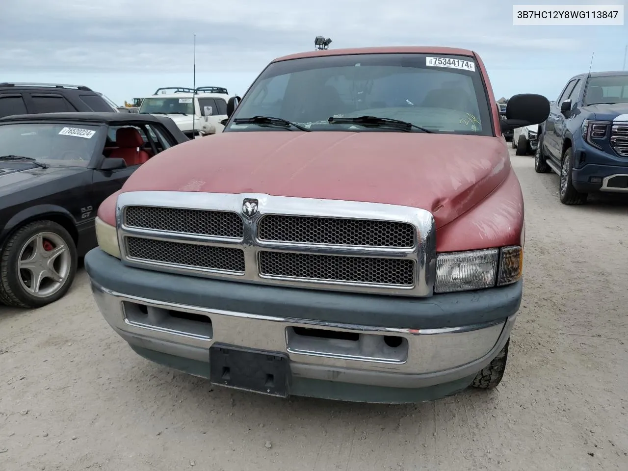 1998 Dodge Ram 1500 VIN: 3B7HC12Y8WG113847 Lot: 75344174