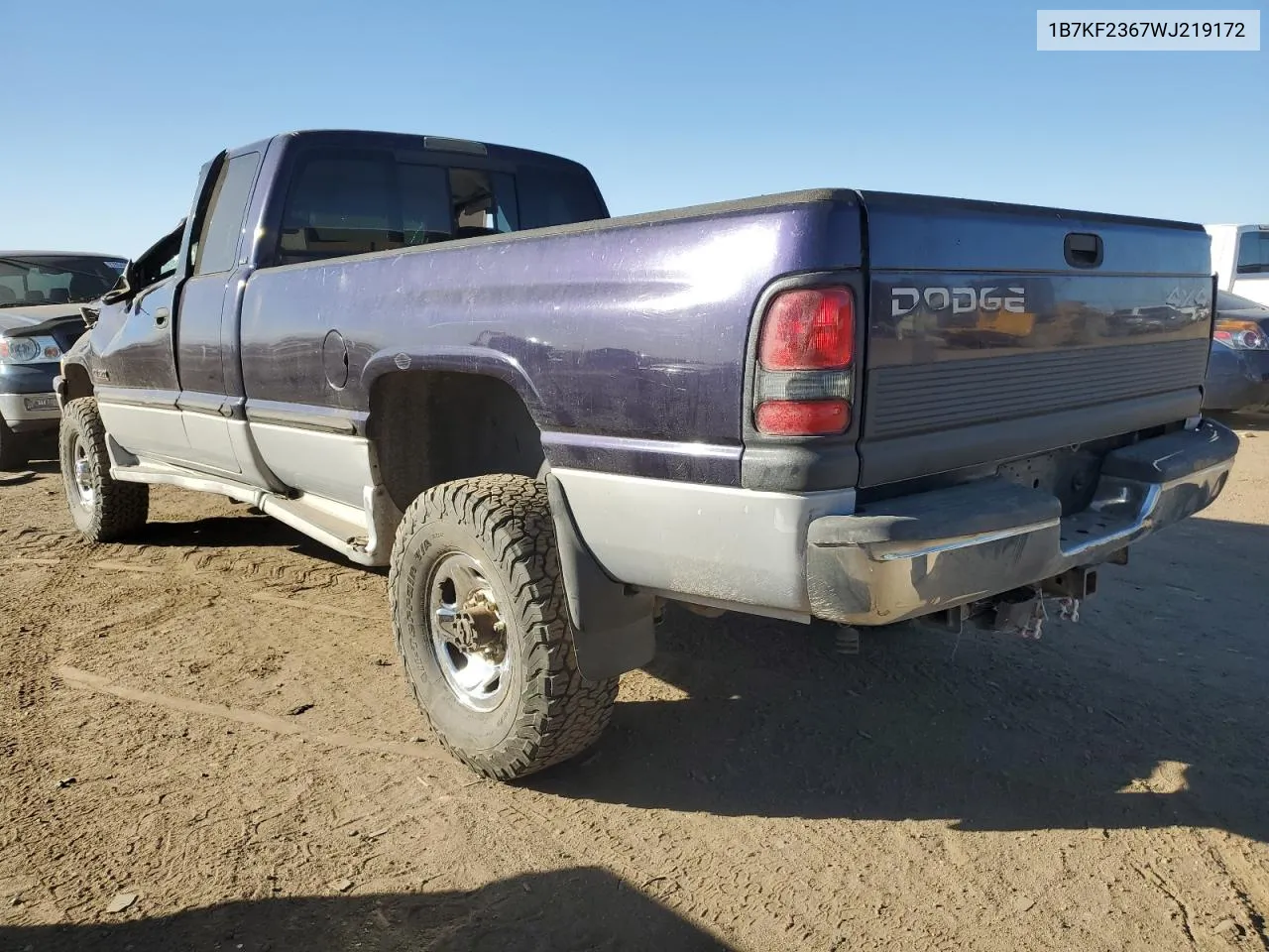 1998 Dodge Ram 2500 VIN: 1B7KF2367WJ219172 Lot: 77479864