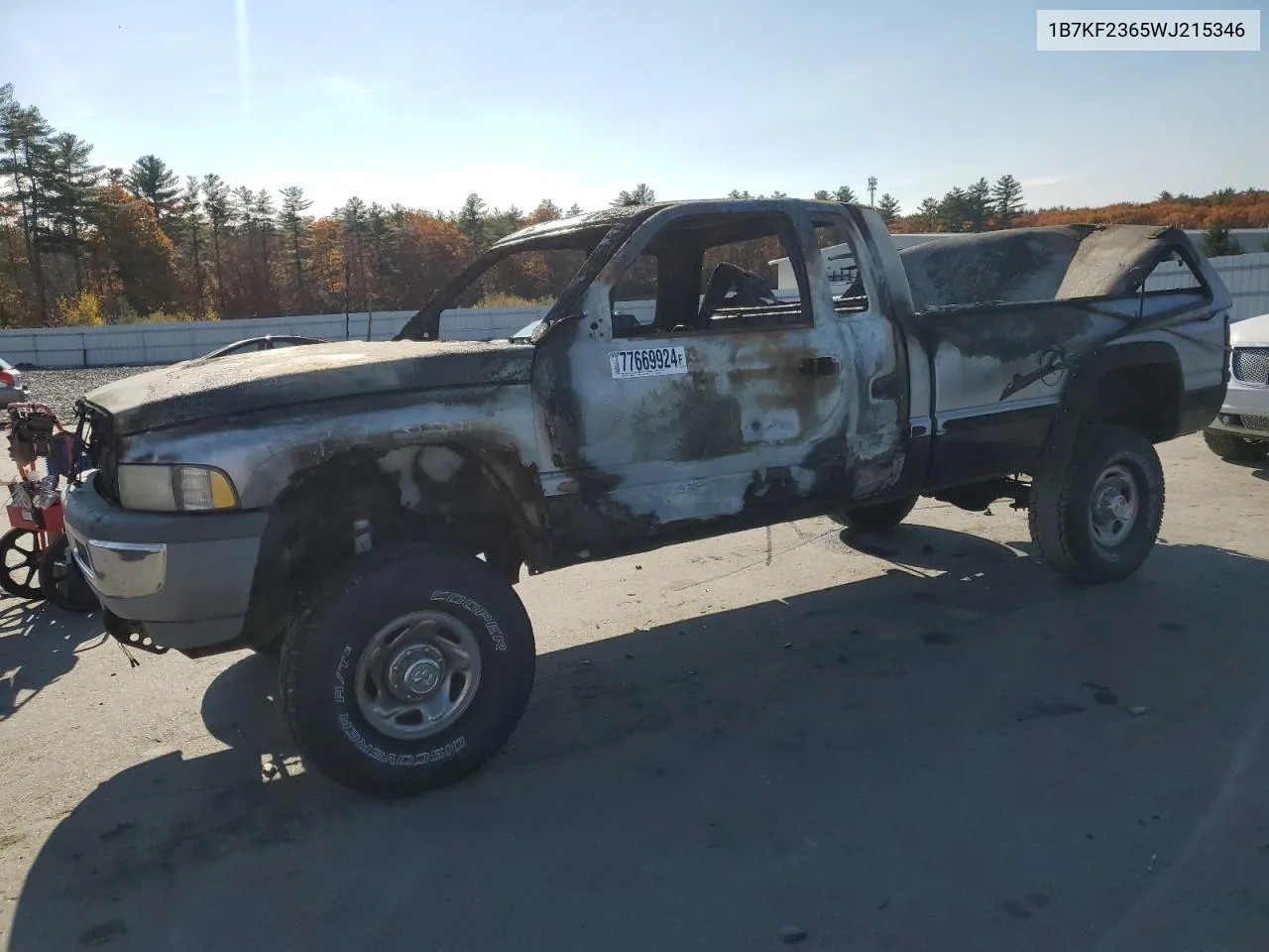 1998 Dodge Ram 2500 VIN: 1B7KF2365WJ215346 Lot: 77669924