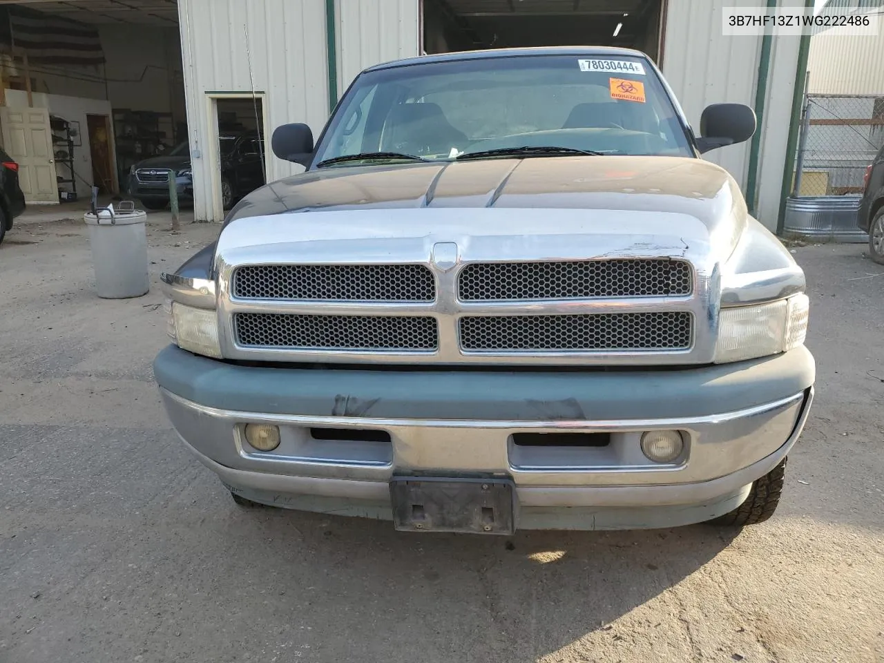 1998 Dodge Ram 1500 VIN: 3B7HF13Z1WG222486 Lot: 78030444