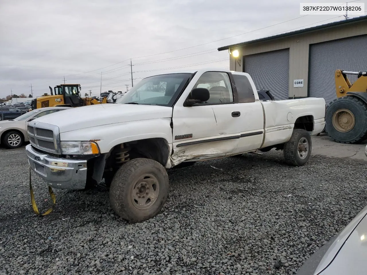 1998 Dodge Ram 2500 VIN: 3B7KF22D7WG138206 Lot: 78652144