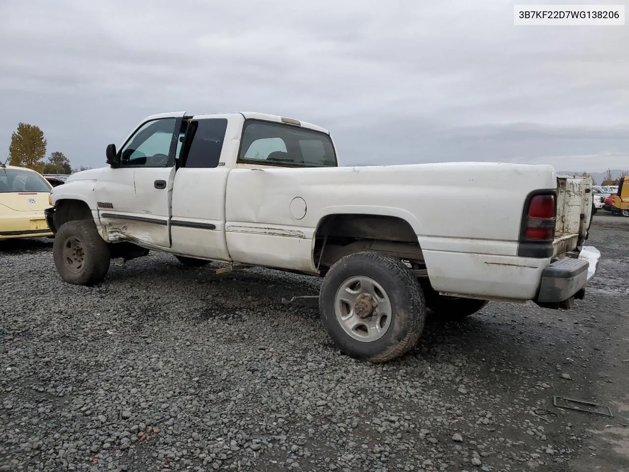 1998 Dodge Ram 2500 VIN: 3B7KF22D7WG138206 Lot: 78652144