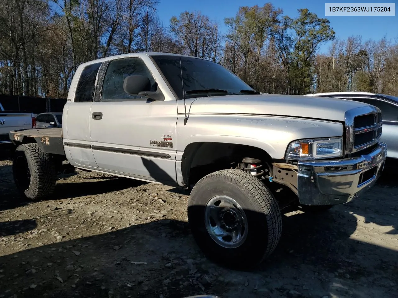 1998 Dodge Ram 2500 VIN: 1B7KF2363WJ175204 Lot: 78786474