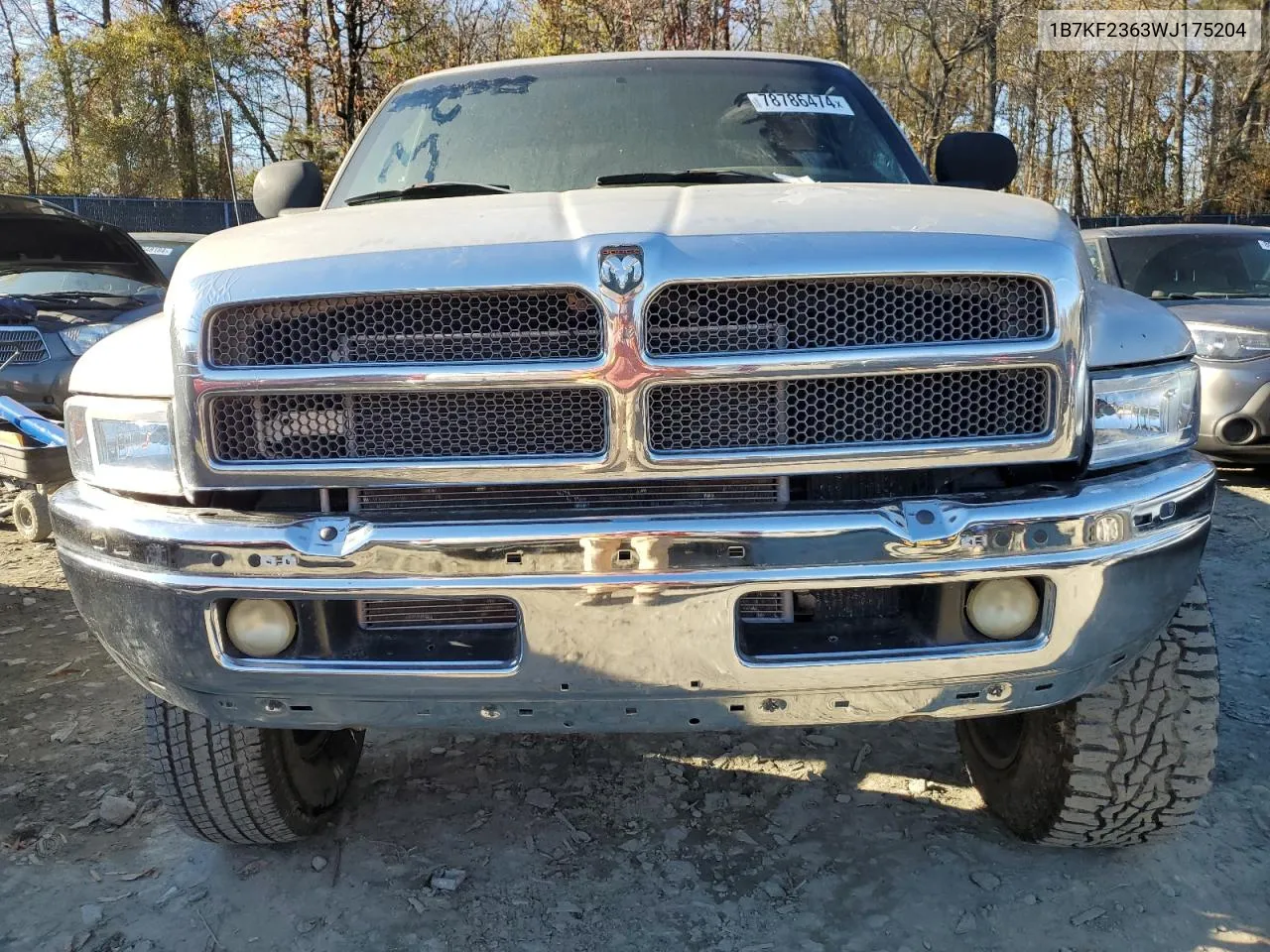 1998 Dodge Ram 2500 VIN: 1B7KF2363WJ175204 Lot: 78786474