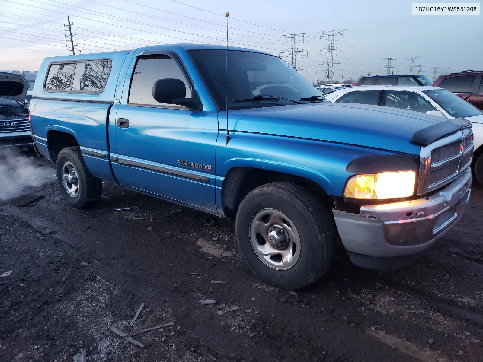 1998 Dodge Ram 1500 VIN: 1B7HC16Y1WS551208 Lot: 80678513