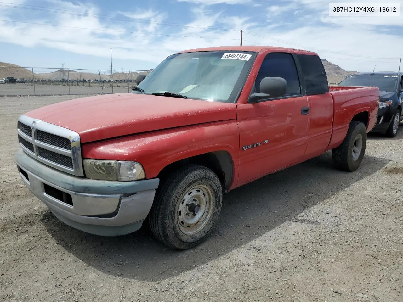 1999 Dodge Ram 1500 VIN: 3B7HC12Y4XG118612 Lot: 58497244