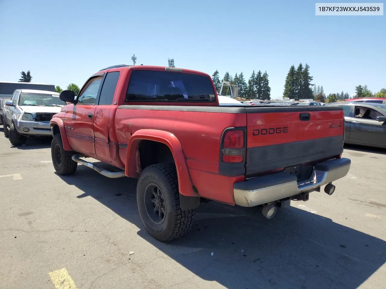 1999 Dodge Ram 2500 VIN: 1B7KF23WXXJ543539 Lot: 58572814