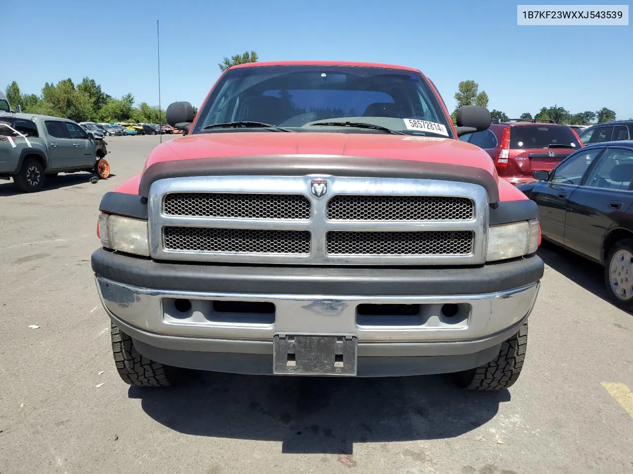 1999 Dodge Ram 2500 VIN: 1B7KF23WXXJ543539 Lot: 58572814