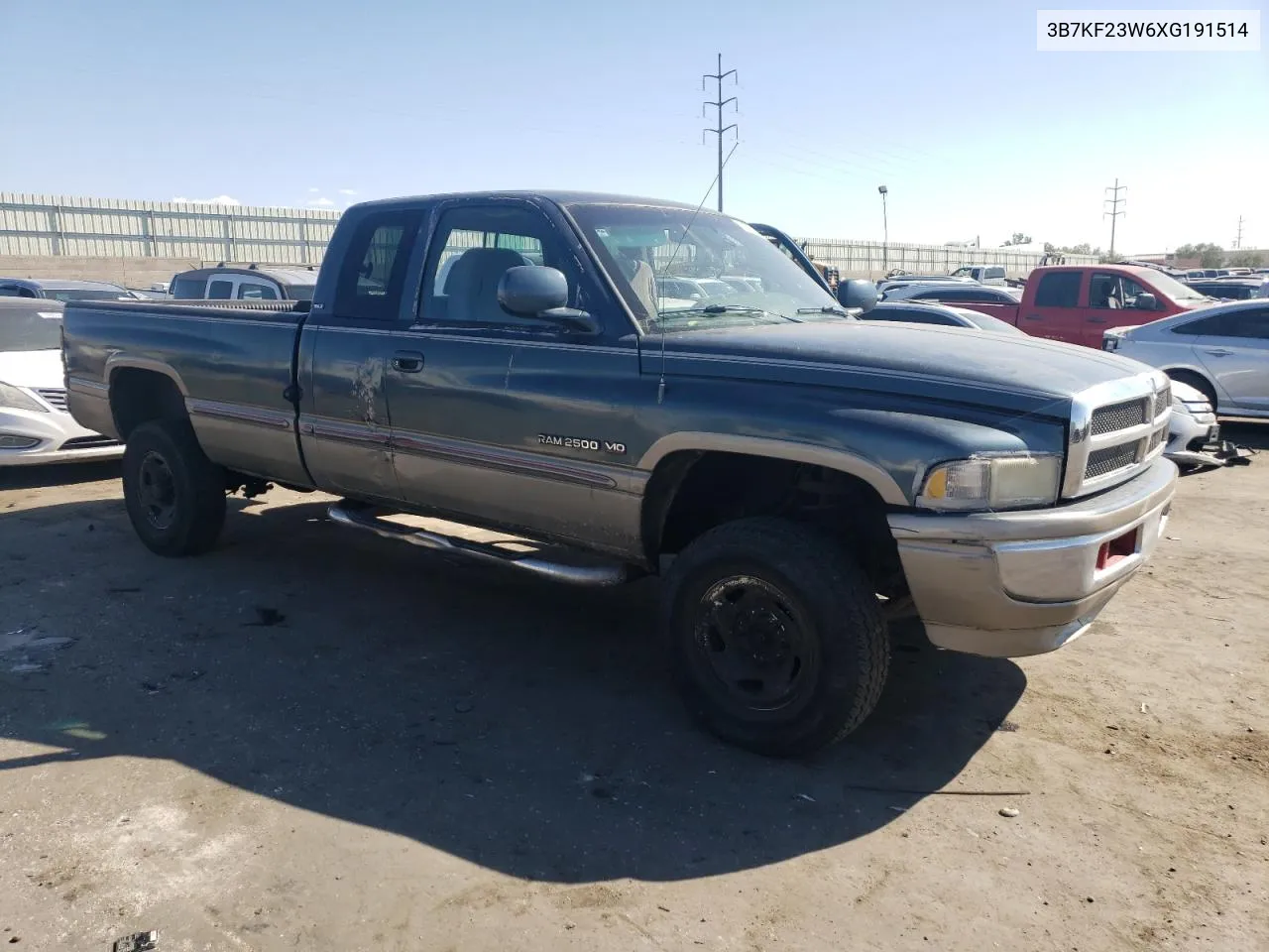 1999 Dodge Ram 2500 VIN: 3B7KF23W6XG191514 Lot: 73981044