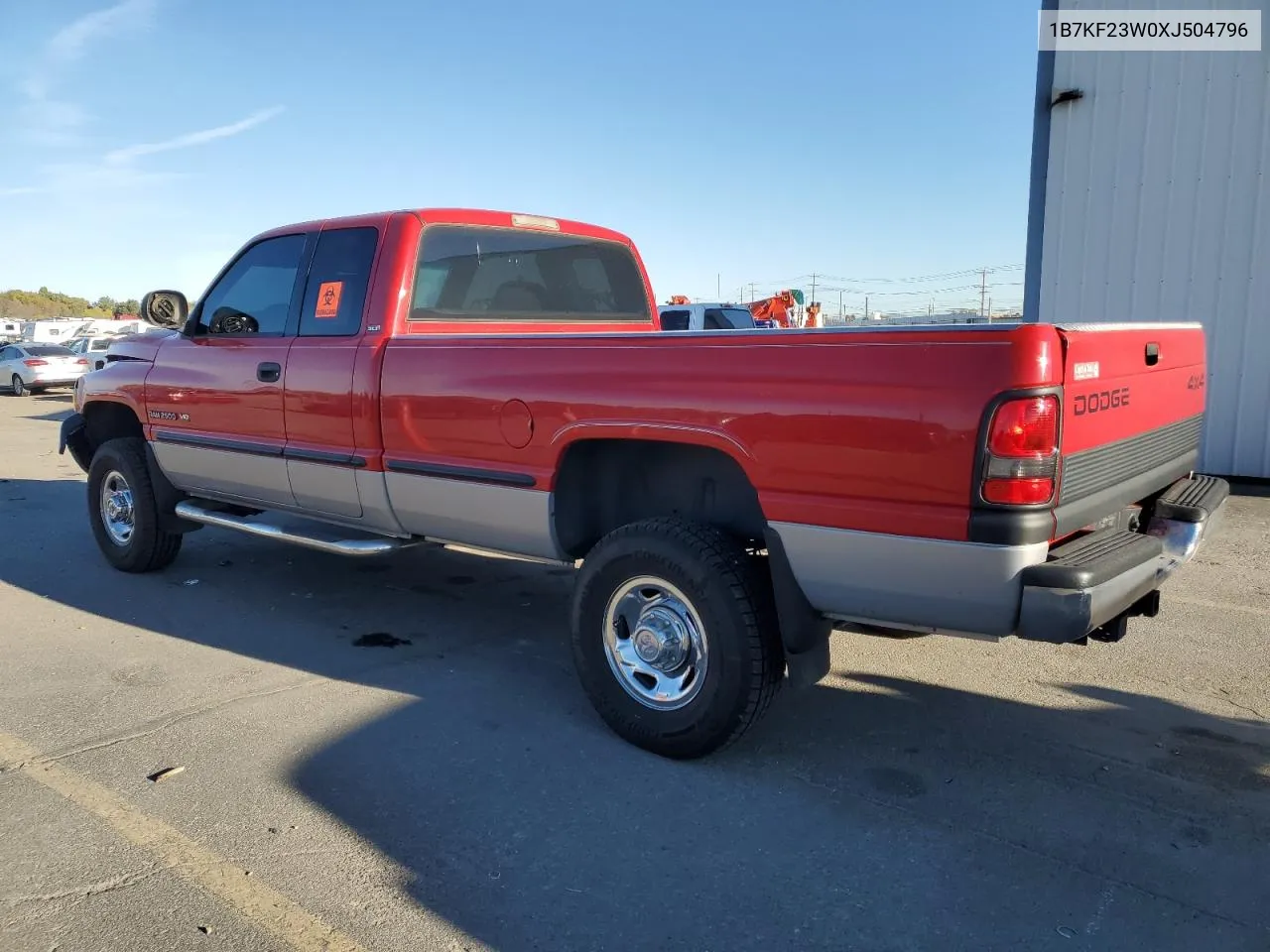 1999 Dodge Ram 2500 VIN: 1B7KF23W0XJ504796 Lot: 78284904