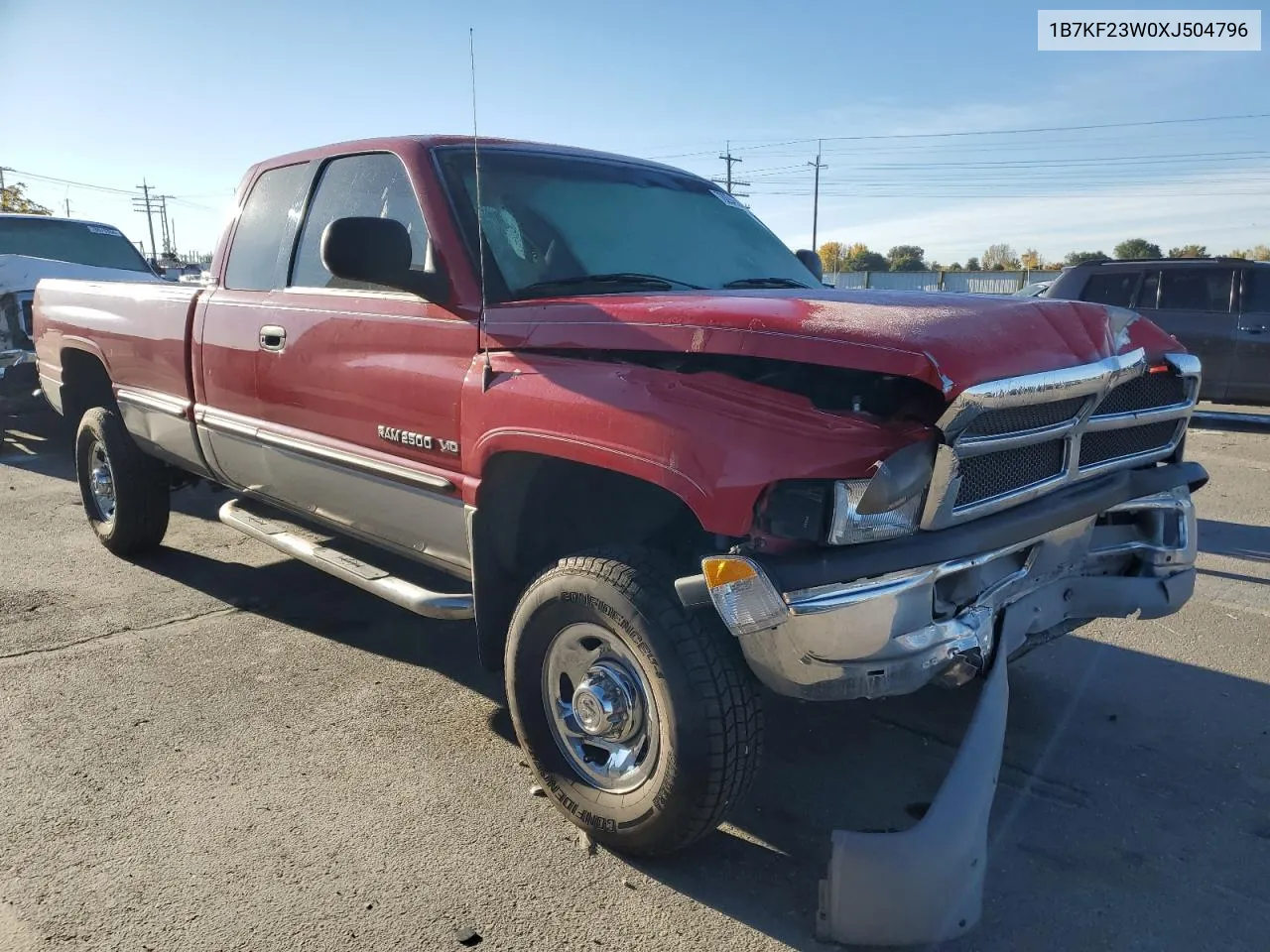 1999 Dodge Ram 2500 VIN: 1B7KF23W0XJ504796 Lot: 78284904