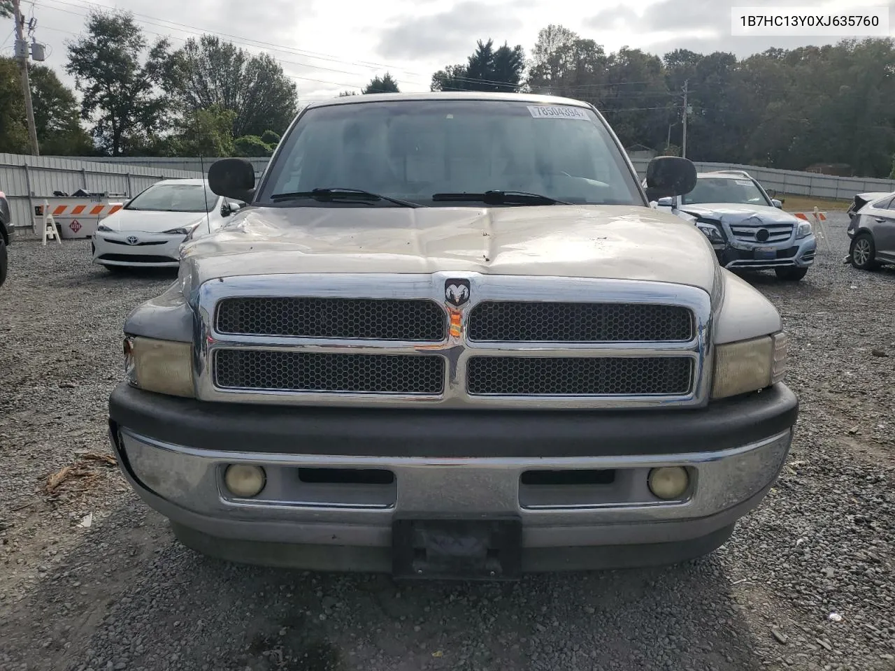 1999 Dodge Ram 1500 VIN: 1B7HC13Y0XJ635760 Lot: 78504394